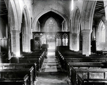 Church interior looking east about 1900